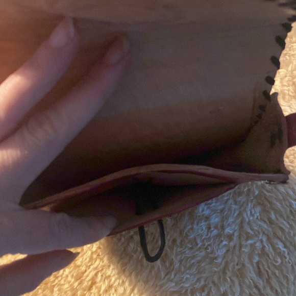 Vintage Puro Cuero Genuine Leather Sodalite embedded purse - Picture 9 of 9